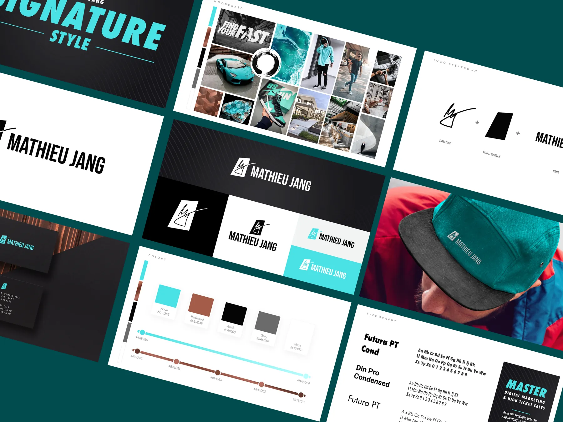 Brand identity for business coach Mathieu Jang
