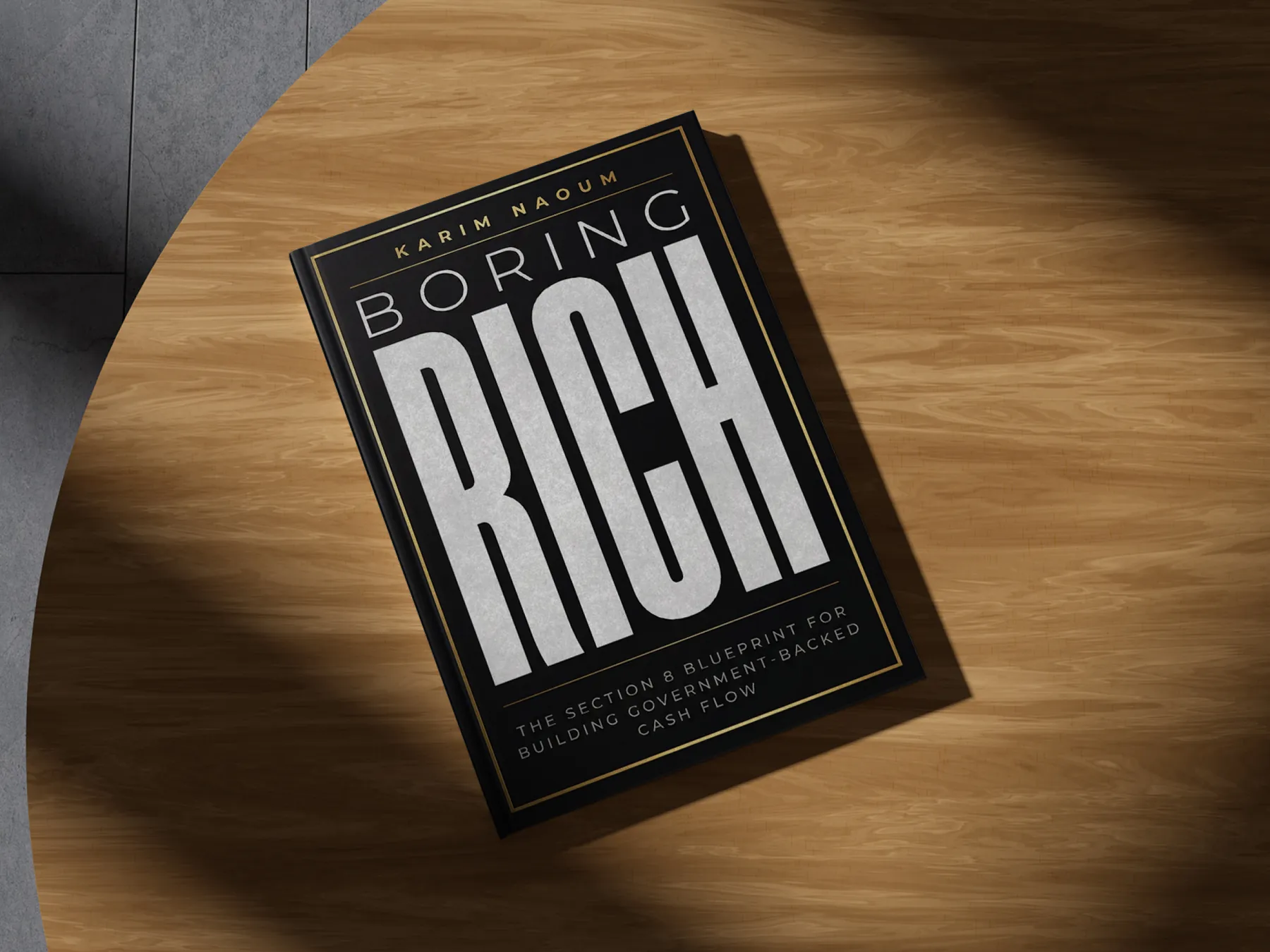 Book cover design for Boring Rich